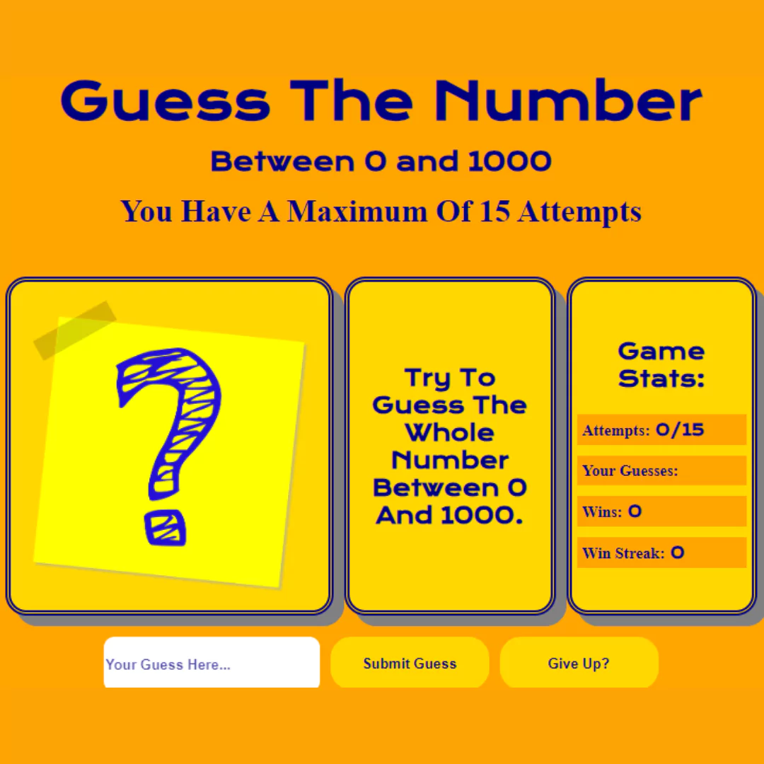 Build a Number Guessing Game using HTML, CSS, and JavaScript | Source Code